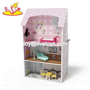 2019 New design mini pretend wooden doll miniatures for kids W06A369