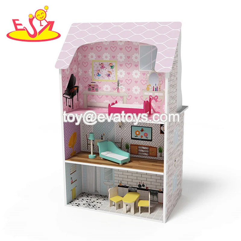 2019 New design mini pretend wooden doll miniatures for kids W06A369