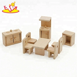 Nuevo diseño de muebles de juguete de madera en miniatura para niños W06B072
