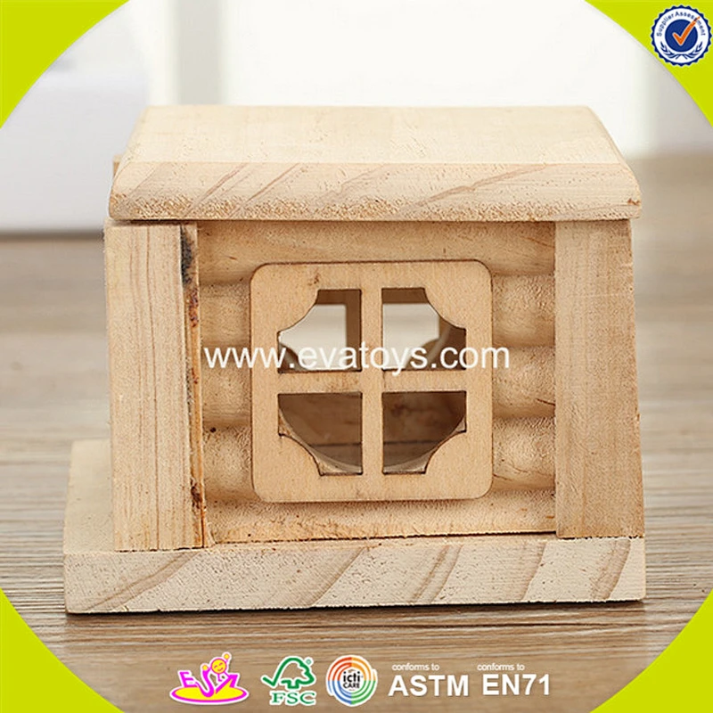 2018 New design wooden animal house for hamster mini wooden animal house for hamster W06F026