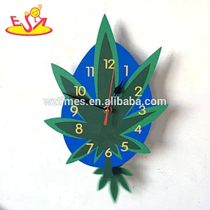 wholesale creative style magician shape wooden kids alarm clock for sale W14K034
