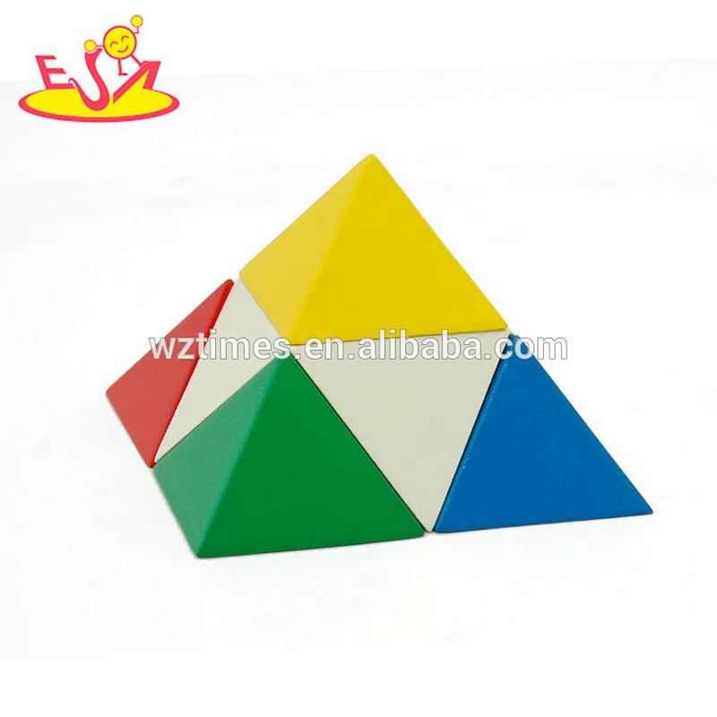 New fashion intelligent building blocks wooden pyramid games for kids W13E073
