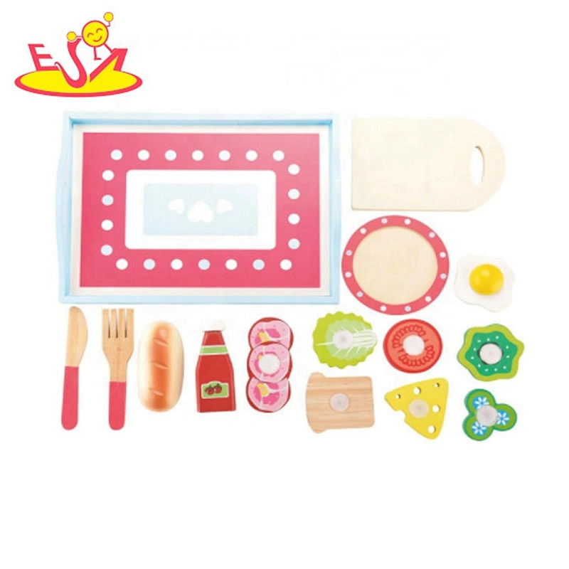 2019 New arrival pretend play wooden kitchen appliance toys for kids W10B297
