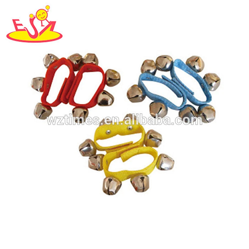Wholesale baby musical instruments wooden hand bell for sale high quality kids small wooden hand bell for sale W07I095