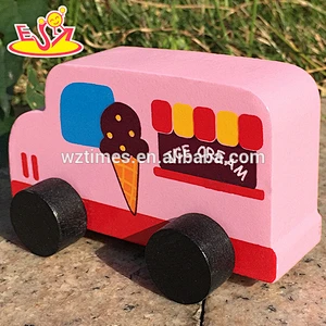 2018 hottest cartoon wooden ice cream toy car W04A202