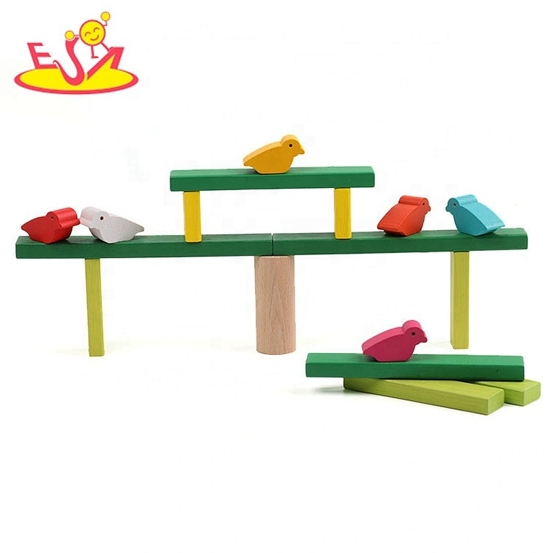 2019 New fashion educational wooden balancing tree building blocks for kids W13D219