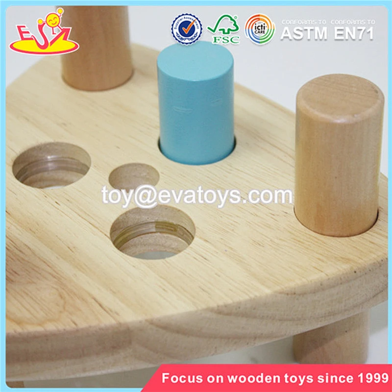 Wholesale colorful kids knock on wood toys bring fun W11G013
