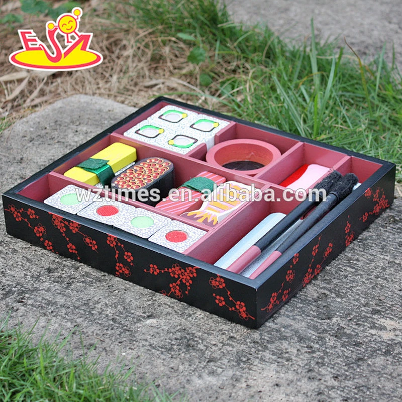 2018 New design pretend play wooden sushi toy for kids W10D133