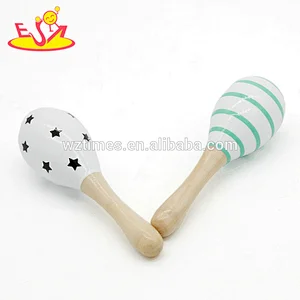 2018 Wholesale traditional kids rhythm instrument wooden shaker music for sale W07I128