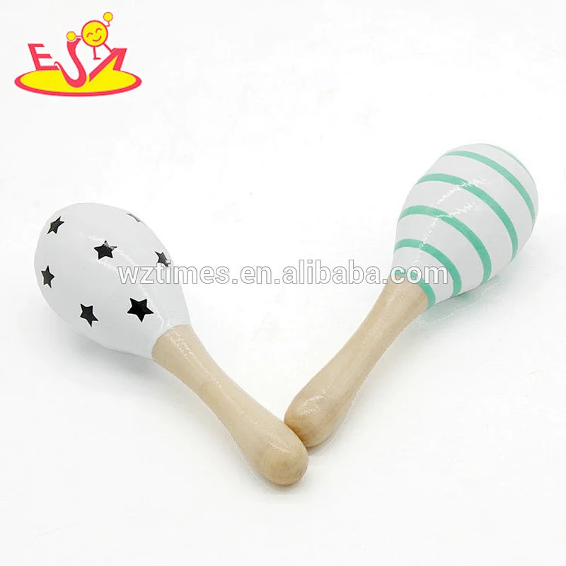 2018 Wholesale traditional kids rhythm instrument wooden shaker music for sale W07I128