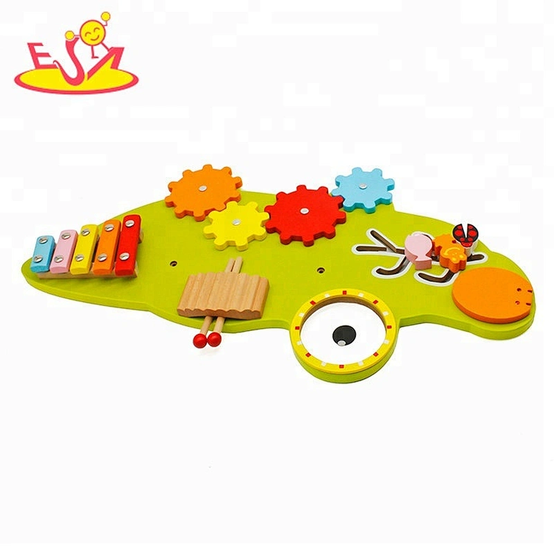 Amazon top seller wooden toddler busy board for wholesale W12D098