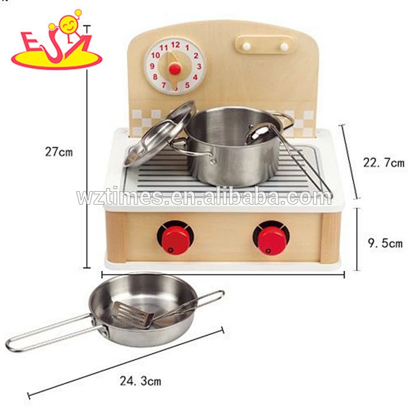 Juego de cocina al por mayor juego de juguete juguete de madera mini cocina traer diversión para los niños W10C159