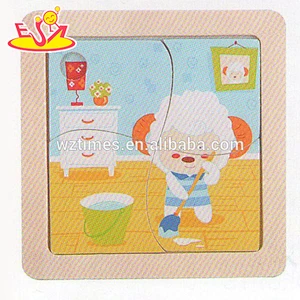 wholesale funny kids wooden cow puzzle toy popular children wooden cow puzzle toy W14C201