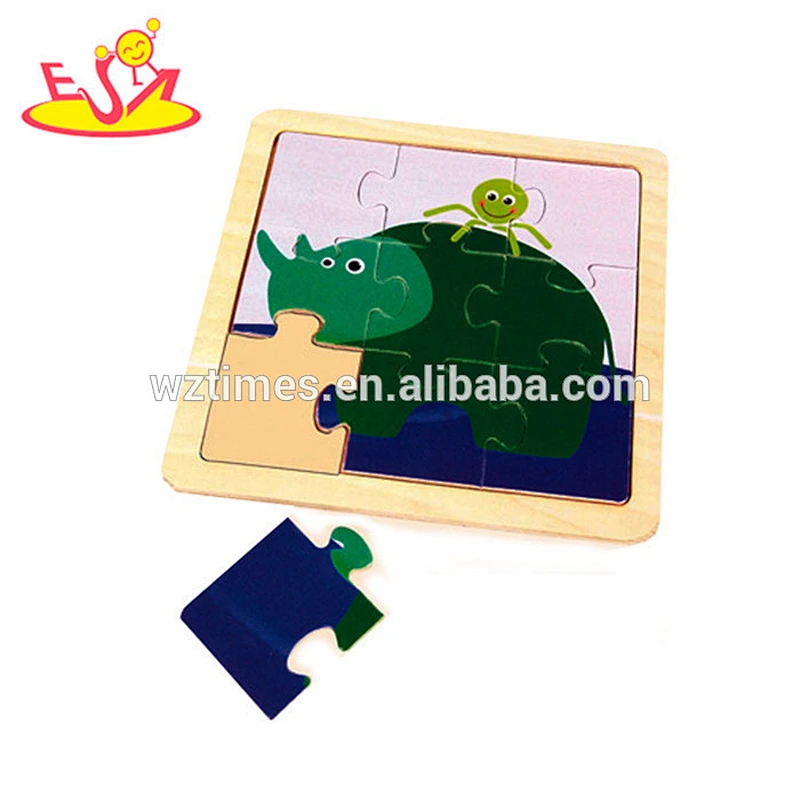 Wholesale high quality cute wooden elephant puzzle toy cheap baby wooden elephant puzzle W14C066