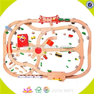 wholesale children wooden train track top fashion wooden train track W04C015
