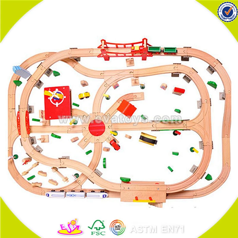 wholesale children wooden train track top fashion wooden train track W04C015