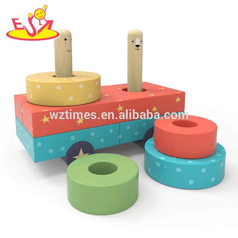 2018 New Original Design educational wooden infant stacking toys W13D177