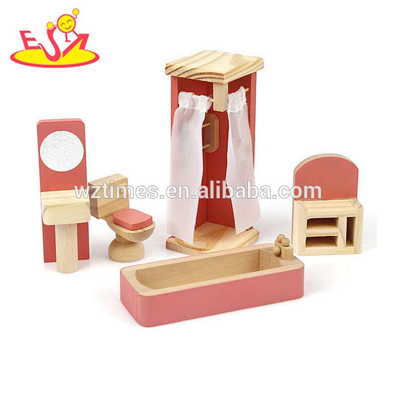 Wholesale best 1 year old birthday gifts role play wooden mini furnitures toy for kids W06B063
