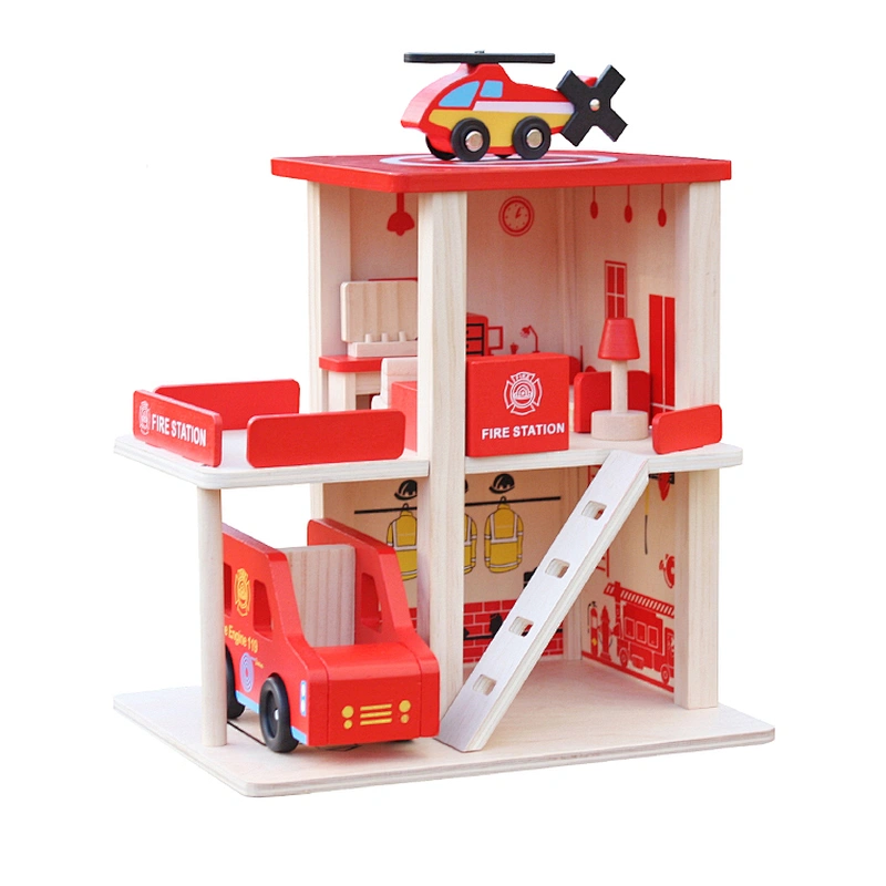 Wholesale cheap children wooden parking toy for selling W04B030