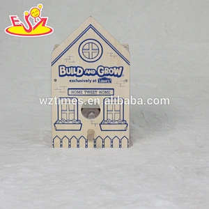 2018 new fashion funny children wooden bird house W03B049