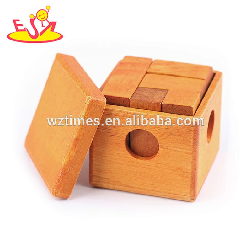 most popular educational wooden puzzle lock for children W11C031