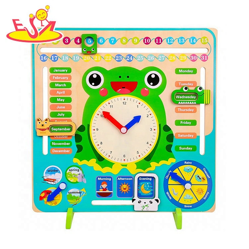 New arrival educational all about today wooden toy advent calendar for kids W09F023