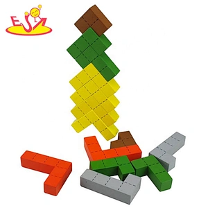 Best sale educational wooden block toy set for kids W13A081
