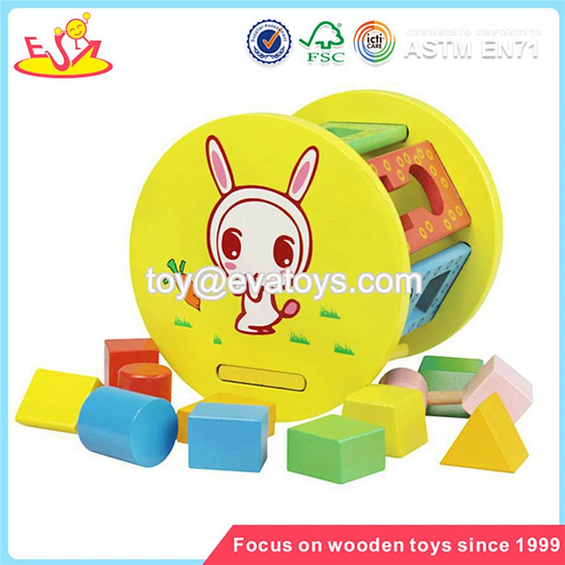 wholesale baby wooden shape sorter toys for education W12D004