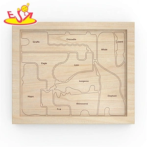 2019 New hottest cartoon wooden animal jigsaw puzzles for kids W14I038
