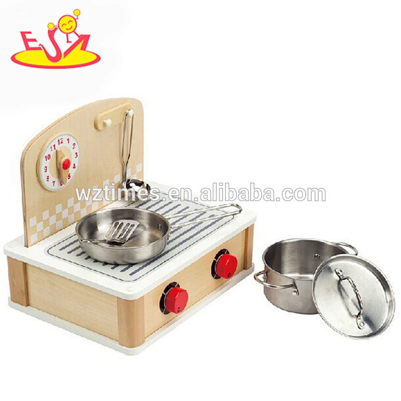 Role play toddlers wooden small kitchen toy for wholesale W10C157