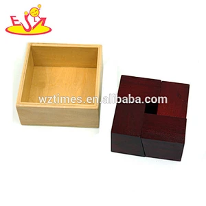 Wholesale early childhood unlock toy wooden puzzle game for children W11C052
