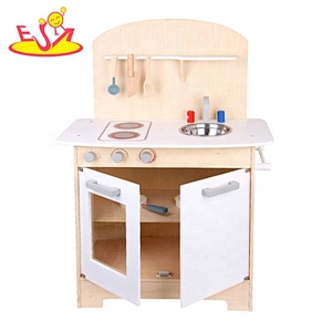 Top sale pretend play wooden small kitchen set toy for kids W10C470