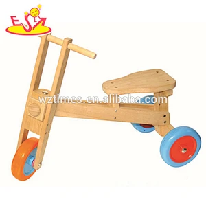 wholesale top fashion kids wooden baby tricycle cheap children wooden baby tricycle W16A023