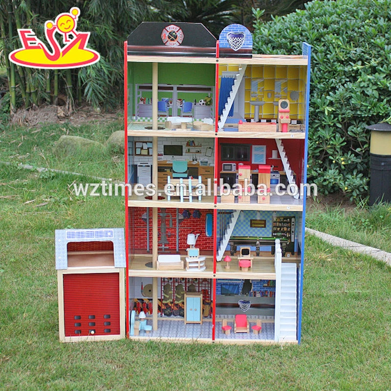 2018 Neues Design Holzpuppenhaus Kinder Holzpuppenhaus Pädagogisches Holzpuppenhaus W06A138