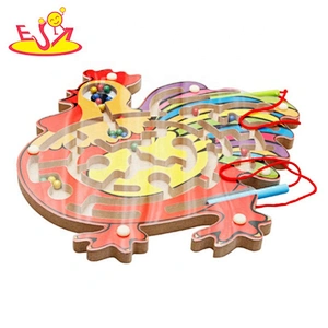 Top sale educational wooden marble run toy for kids W11H050