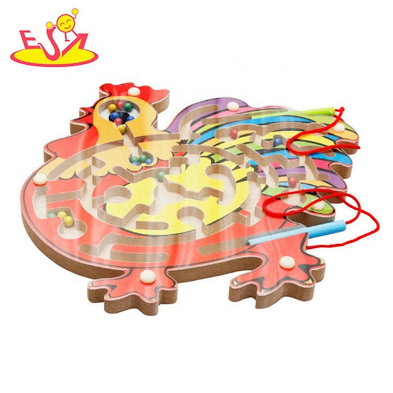 Top sale educational wooden marble run toy for kids W11H050