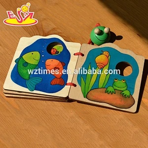 wholesale high quality baby wooden school book for sale W12E008