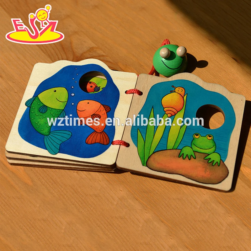 wholesale high quality baby wooden school book for sale W12E008