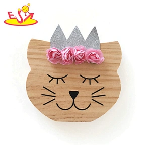 Most popular bear shape wooden ornament crafts for babies W02A364