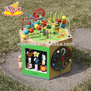 الجملة الأطفال الأكثر شعبية الخرز الخشبي المعداد للبيع W12D047