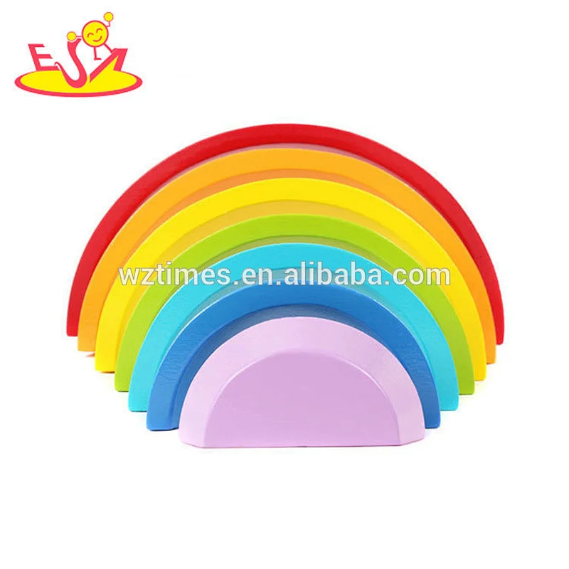 Juguetes de desarrollo de madera de bloques de apilado educativos al por mayor baratos para niños W13D157