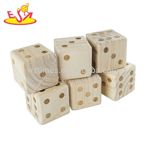 Customize classic wooden dice games for adults W01D008