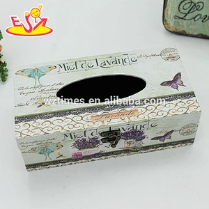 Wholesale beautiful houseware wooden napkin paper box cheap wooden napkin paper box W18A005