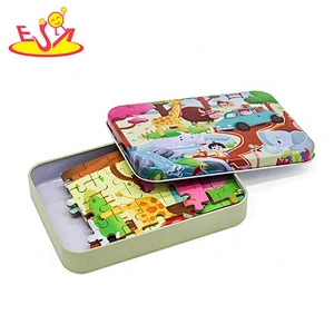 2019 New hottest preschool wooden kids mosaic puzzles for education W14N008