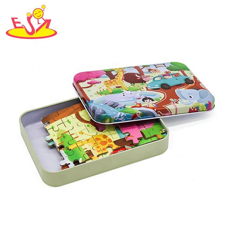 2019 New hottest preschool wooden kids mosaic puzzles for education W14N008