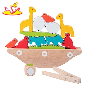 2019 New arrival educational wooden stack game for baby W11F086