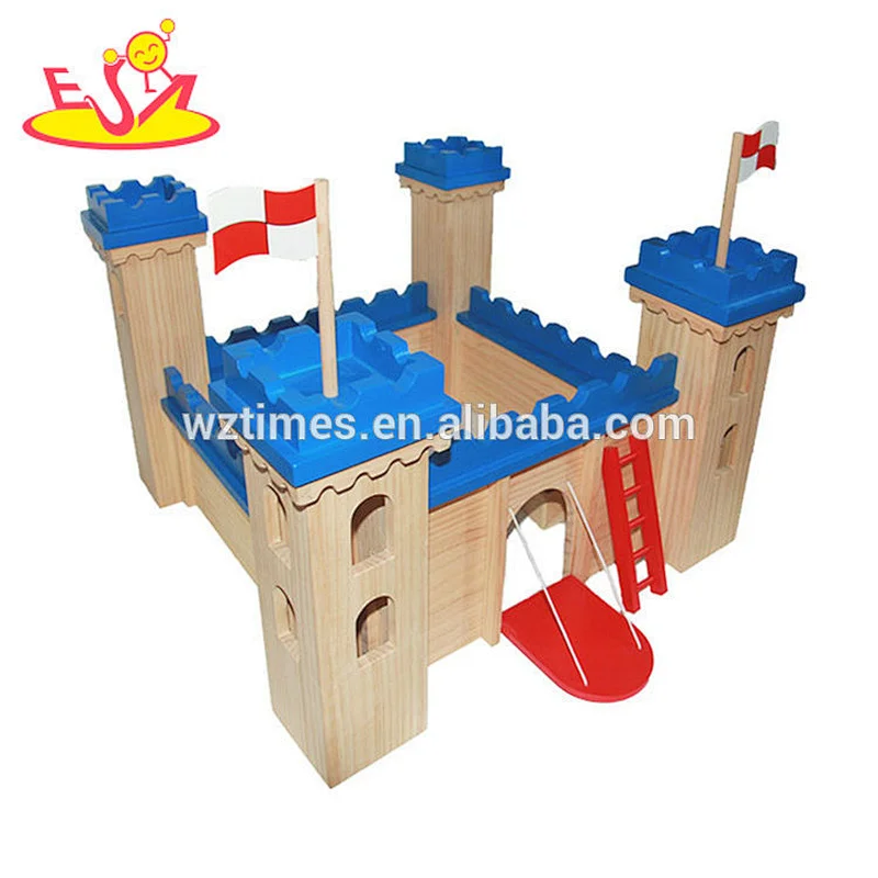 Hölzerner montierendes Schlossspielzeug für Kinder W06A257