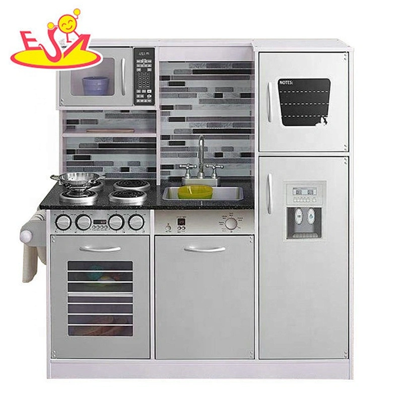 2019 New design pretend cooking games wooden play kitchen toys for children W10C458