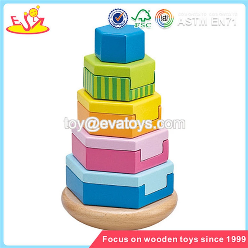 Wholesale colorful kids wooden shape blocks sorter toy fashion baby wooden shape sorter toy W13D026