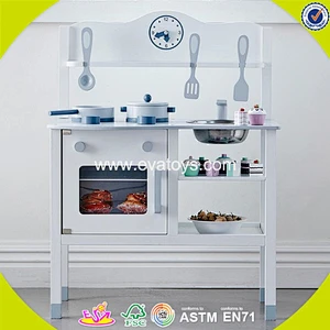 2018 Wholesale preschool wooden kids cooking set luxury clock kids cooking set W10C147